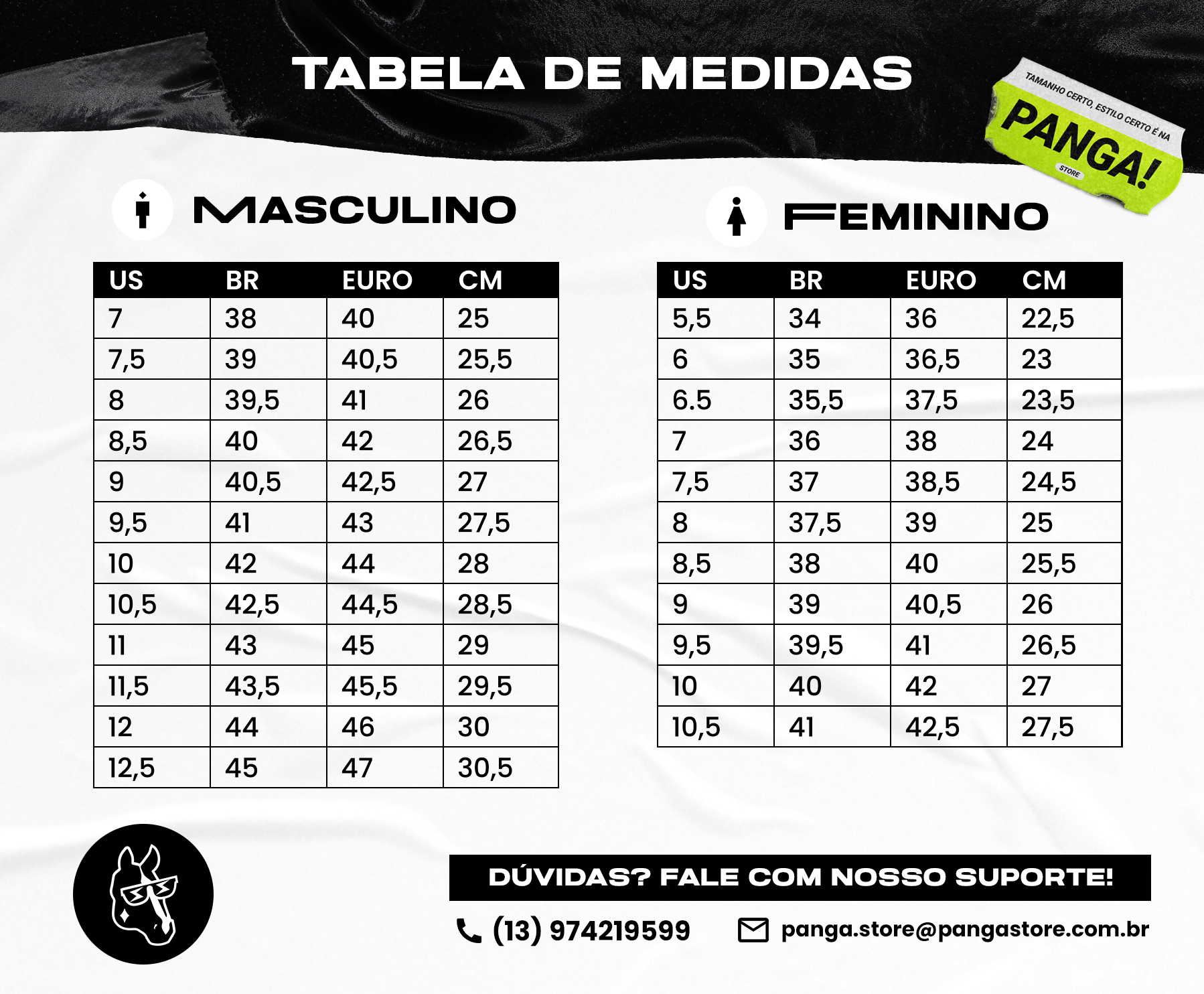 Tabela de medidas shops nike masculino